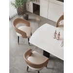 European Luxury Dining Chairs Waiting Ergonomic Bedroom Hotel Leather Chairs Restaurant Balcony Office  Home Furniture