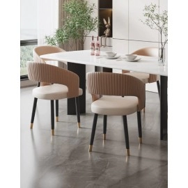 European Luxury Dining Chairs Waiting Ergonomic Bedroom Hotel Leather Chairs Restaurant Balcony Office  Home Furniture