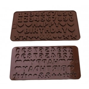 Silica Gel Silicone Mold 26 Letters Chocolate Number Cake Decoration Candy Jelly Gummies Cookie Cutter Kitchen Tools Accessories