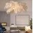 Feather Light Pendant Lamp Colorful Feathers Ceiling Chandelier LED Living Room Bedroom Dressers Ceiling Hanging Lightings Decor