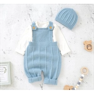  Hats Clothes Fashion Sleeveless Knitted Newborn Infant Netural Strap Jumpsuits Outfits Sets Toddler Wear