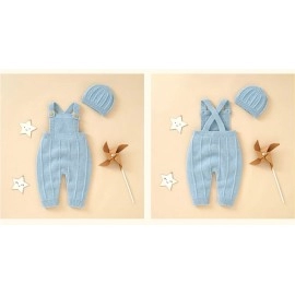  Hats Clothes Fashion Sleeveless Knitted Newborn Infant Netural Strap Jumpsuits Outfits Sets Toddler Wear