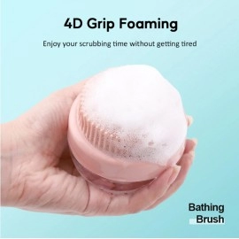 Dog Bath Brush Cat Comb Grooming Brush Pet Shower Brush Safety Silicone Comb With Shampoo Box For Dogs Cats Clean Bath Tools